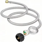 Shinestar 12FT Propane Regulator Hose With Gauge Stainless Braided QCC-1 Us. Fixed Price $30.77.