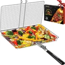 Grill Basket Extra Large, SUS304 Stainless Steel, Portable Folding Bbq Campin.... Fixed Price $40.65.
