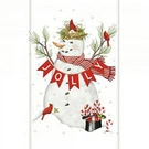 Mary Lake-thompson Jolly Snowman & Cardinals Flour Sack Kitchen Towel Bagged. Fixed Price $12.50.