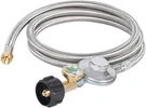 Gassaf 6FT Propane Regulator Hose With Gauge, Grill QCC1 Connecti. Fixed Price $36.31.