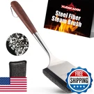 Bristle-free Steam Grill Brush Kit Rosewood Handle, 1 Replacement Head. Fixed Price $32.77.