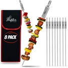 Bbq Skewers For Grilling 16 Stainless Steel Flat Kebab Sticks With Push Bar. Fixed Price $42.44.