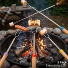 Smores Sticks Pit Roasting Skewers 32IN Campfire Bbq Hot Dog Forks 5PK. Fixed Price $15.99.
