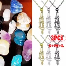3PCS Stainless Steel Crystal Cage Necklace Holder Net Metal Chain Stone. Fixed Price $9.80.