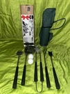 Jishi Gifts Golf Bbq Grill Tool Set 8 Piece Bag Spatula Tongs S&p Shaker Ect.. Fixed Price $40.00.