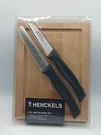 Henckels Piece Bar Board Set With 2 Knives - 4" Serrated & 3" Vegetable. Fixed Price $19.99.