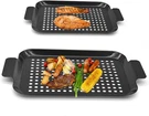 Topper Non-stick Stainless Steel Bbq Tray With Holes Outdoor Grilling Pans. Fixed Price $48.99.