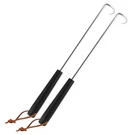 "2PCS 17"" Stainless Steel Meat Hook Flipper Bbq Grill Turner With Abs Handle". Fixed Price $15.35.