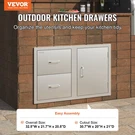 Outdoor Kitchen Combo, 32.5" X 21.7" Access & Double Drawers. Fixed Price $437.99.