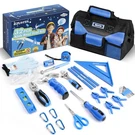 32-PIECE Kids Real Tool Set, Blue Size With 12 Storage Bag, Safety. Fixed Price $51.52.