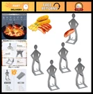 4 Pcs Funny Bbq Man Hot Dog Holder - Portable Stainless Steel Sausage Rack For. Fixed Price $34.99.