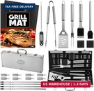 Romanticist 23PCS Must-have Bbq Grill Accessories Set With Thermometer In Case. Fixed Price $44.87.