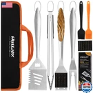Grilljoy 8PCS Heavy Duty Bbq Tools Set Extra Thick Stainless Steel. Fixed Price $55.22.