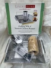 New Living Homes Outdoors Grilling Wok And Vertical Chicken Roaster. Fixed Price $10.00.