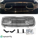 Front Upper Bumper Grille For 2013-2018 Ram 1500 Chrome Big Horn W/ Assy. Fixed Price $160.00.