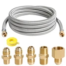 10FT High Pressure Propane Extension Hose With Conversion Couplings Kit, Stee.... Fixed Price $53.41.