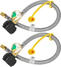 Rv Propane Hose With Gauge - Camper Tank 18INCH, Sliver+brass. Fixed Price $37.99.