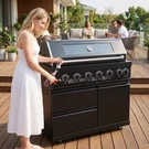 43" 85000 Btu 6-BURNER Gas Bbq Island Black Stainless Steel Outdoor Kitchen. Fixed Price $2799.00.
