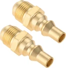 2PCS 3/8" Male Flare To 1/4" Quick Connect Plug Brass Natural Gas. Fixed Price $19.32.