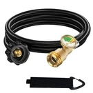 6 Feet Propane Tank Extension Hose With Gauge -leak Detector Replacement For .... Fixed Price $55.28.