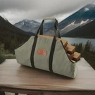 Whiteduck Tuff Large Firewood Carrier 21 Oz. Heavy Duty Waxed Canvas Log Olive. Fixed Price $29.99.