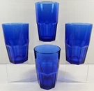 4 Crisa Boston Cobalt Coolers Set Panels Bar Drinking Tumblers Glasses Lot. Fixed Price $46.87.