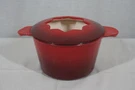 Cost Plus World Market Red Enameled Cast Iron Pot With Lid 9 1/2" Diameter New. Fixed Price $74.99.