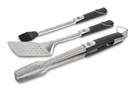 Stainless Steel Bbq Tool Set With Locking Tongs Spatula Basting Brush. Fixed Price $33.49.