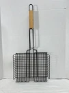 Bar-b-q Metal Grilling Non-stick Basket Wooden Handle New Without Tags. Fixed Price $15.00.