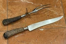 Universal Stainless Steel Vintage Carving Set Faux Antler Handles Knife & Fork. Fixed Price $21.50.