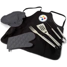 Picnic Time Pittsburgh Steelers Bbq Apron Tote Grill Set Black. Fixed Price $104.74.