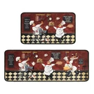 Chef Kitchen Rugs Set Of 2, Non-slip Washable Mat, Italian Vintage Fa.... Fixed Price $32.68.