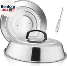 Cheese Melting Dome Set Of 2, 12 Inch Round Basting Metal Steam Cover, Sta. Fixed Price $30.14.