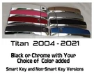 Black Chrome Door Handle Covers For 2004-2021 Nissan Titan You Pick Color. Fixed Price $60.00.