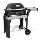 Weber Pulse 200 Electric Grill Rolling Cart W/foldable Table, Black(open Box). Fixed Price $122.61.