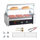 Uimoso Electric 12 Hot Dog Roller Grill Cooker Machine Backsplash & Shelf 750W. Fixed Price $102.99.