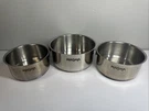 Magma 18-10 Stainless Steel Magnetic Induction Set Of 3 Pots -no Handle Or Lids. Fixed Price $74.95.