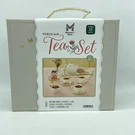 Members Mark Porcelain Set 15 Pc Pretend Play Gold Trim Teacups Tray. Fixed Price $27.95.