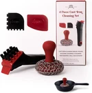 Cuisinel Cast Iron Chain Mail Scrubber + Cleaning Brush Pan & Grill Scrapers -. Fixed Price $34.92.
