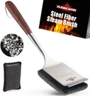 Bristle-free Steam Cleaning Grill Brush,with Extended Luxurious Rosewood Handle. Fixed Price $35.48.