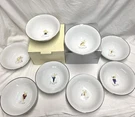 Vtg Pottery Barn Reindeer Cereal Bowls Christmas Complete Set Of 8 Original Boxs. Fixed Price $315.00.