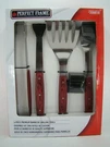 Perfect Flame Barbecue Grilling Tools Five Piece Set Wood Handles New Box. Fixed Price $25.00.
