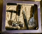 Bar Tools 6 Pieces Original Box Black Bakelite Handles Vintage Japan. Fixed Price $48.00.