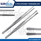 2 Pc Bbq Grill Tweezer 10" Long Food Tongs Stainless Steel Kitchen Chef Diy Tool. Fixed Price $18.99.