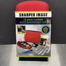 Sharper Image Roadside Auto Emergency Kit 12 Piece With Jumper Cables Gloves New. Fixed Price $19.95.