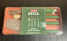 Vintage Coleman Bbq Grill Tools Green Metal Case New. Fixed Price $59.99.