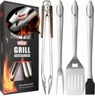 Grillart Heavy Duty Bbq Tools Set. Snake-eyes Design Stainless Steel. Fixed Price $39.00.