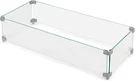 Rectangular Fire Pit Wind Guard - Durable Glass & Sturdy Aluminum Brackets. Fixed Price $99.99.