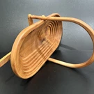 Vtg. Steven Gray Signature Folding Wooden Basket From Myrtlewood Locking Handle. Fixed Price $16.29.
