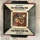 Mr. Bar Q Non-stick Wok Style Metal Grill Basket Black With Handles 12X12X3 In. Fixed Price $24.98.